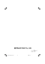 Preview for 16 page of Hitachi CC 16SB Handling Instructions Manual