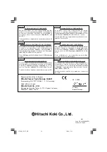 Preview for 40 page of Hitachi CD 12F Handling Instructions Manual