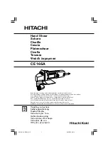 Предварительный просмотр 1 страницы Hitachi CE 16SA Handling Instructions Manual