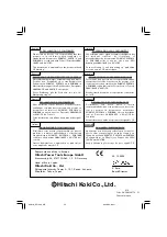 Предварительный просмотр 40 страницы Hitachi CE 16SA Handling Instructions Manual