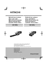 Preview for 1 page of Hitachi CG 10DL Handling Instructions Manual