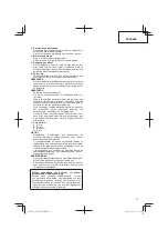 Предварительный просмотр 15 страницы Hitachi CG 10DL Handling Instructions Manual