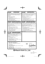 Предварительный просмотр 164 страницы Hitachi CG 14DSDL Handling Instructions Manual