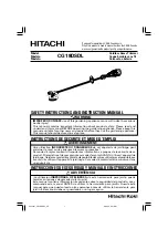 Hitachi CG 18DSDL Safety Instructions And Instruction Manual preview
