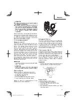 Preview for 33 page of Hitachi CG 22 EAD (SL) Safety Instructions And Instruction Manual