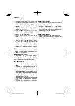 Предварительный просмотр 54 страницы Hitachi CG 22 EAD (SL) Safety Instructions And Instruction Manual