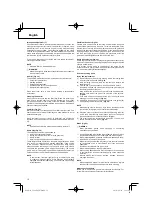 Preview for 12 page of Hitachi CG 22EAB (L) Handling Instructions Manual