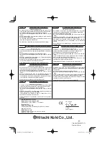 Preview for 68 page of Hitachi CG 22EAB (L) Handling Instructions Manual