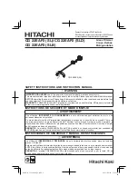Hitachi CG 22EAP2 (SL) Safety Instructions And Instruction Manual preview