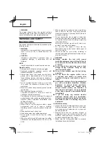 Предварительный просмотр 4 страницы Hitachi CG 22EAP2 (SL) Safety Instructions And Instruction Manual