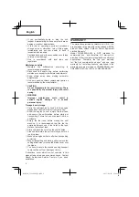 Предварительный просмотр 6 страницы Hitachi CG 22EAP2 (SL) Safety Instructions And Instruction Manual