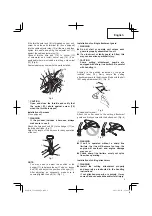 Предварительный просмотр 9 страницы Hitachi CG 22EAP2 (SL) Safety Instructions And Instruction Manual