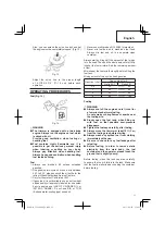 Предварительный просмотр 11 страницы Hitachi CG 22EAP2 (SL) Safety Instructions And Instruction Manual