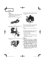 Предварительный просмотр 12 страницы Hitachi CG 22EAP2 (SL) Safety Instructions And Instruction Manual