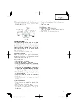 Предварительный просмотр 17 страницы Hitachi CG 22EAP2 (SL) Safety Instructions And Instruction Manual