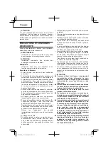 Предварительный просмотр 22 страницы Hitachi CG 22EAP2 (SL) Safety Instructions And Instruction Manual