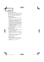 Предварительный просмотр 54 страницы Hitachi CG 22EAP2 (SL) Safety Instructions And Instruction Manual