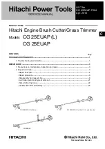 Предварительный просмотр 1 страницы Hitachi CG 25EUAP Service Manual