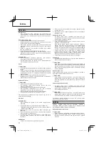 Preview for 66 page of Hitachi CG 25EUS (L) Handling Instructions Manual