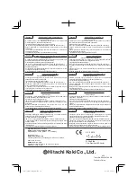 Preview for 120 page of Hitachi CG 25EUS (L) Handling Instructions Manual