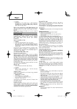 Preview for 44 page of Hitachi CG 31EBS Handling Instructions Manual