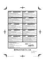 Preview for 116 page of Hitachi CG 40EAS Handling Instructions Manual