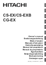 Hitachi CG-EX Owner'S Manual preview