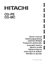 Hitachi CG-MC Owner'S Manual preview