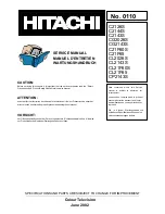 Preview for 1 page of Hitachi CG2026S Service Manual