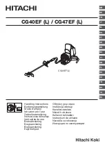 Hitachi CG40EF Handling Instructions Manual предпросмотр