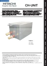 Предварительный просмотр 1 страницы Hitachi CH-10.0N1 Installation And Operation Manual