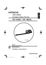 Hitachi CH 14DSL Handling Instructions Manual preview