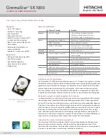 Hitachi CinemaStar 5K1000 Brochure & Specs предпросмотр