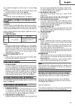 Preview for 29 page of Hitachi CJ 110MW Handling Instructions Manual