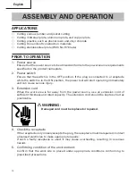 Preview for 10 page of Hitachi CJ 120V Safety Instructions And Instruction Manual