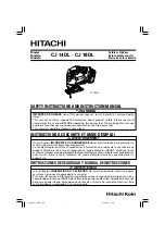 Hitachi CJ 14DL Safety & Instruction Manual preview