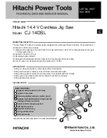 Hitachi CJ 14DSL Technical Data And Service Manual preview