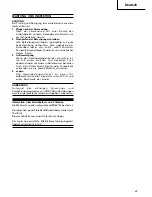 Preview for 21 page of Hitachi CL 10D Handling Instructions Manual