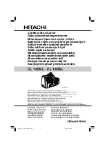 Hitachi CL 14DSL Handling Instructions Manual preview