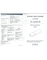 Hitachi CL-8300 B Instructions Manual предпросмотр