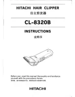 Hitachi CL-8320B Instructions Manual preview