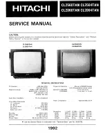 Hitachi CL2560TAN Service Manual preview