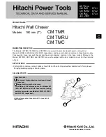 Hitachi CM 7MC Technical Data And Service Manual предпросмотр