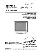 Предварительный просмотр 1 страницы Hitachi CM1711ME User Manual