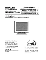 Preview for 1 page of Hitachi CM1711MET-PCMP User Manual