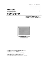 Preview for 1 page of Hitachi CM1797M User Manual