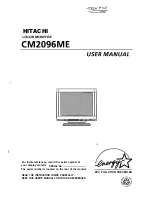 Предварительный просмотр 1 страницы Hitachi CM2096ME User Manual