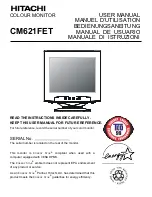 Предварительный просмотр 1 страницы Hitachi CM621F - 17" CRT Display User Manual