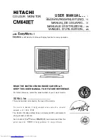 Preview for 1 page of Hitachi CM640ET User Manual