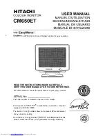 Preview for 1 page of Hitachi CM650ET User Manual